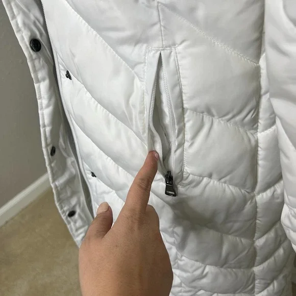 Madden Girl White Long Puffer Coat - Picture 4 of 11